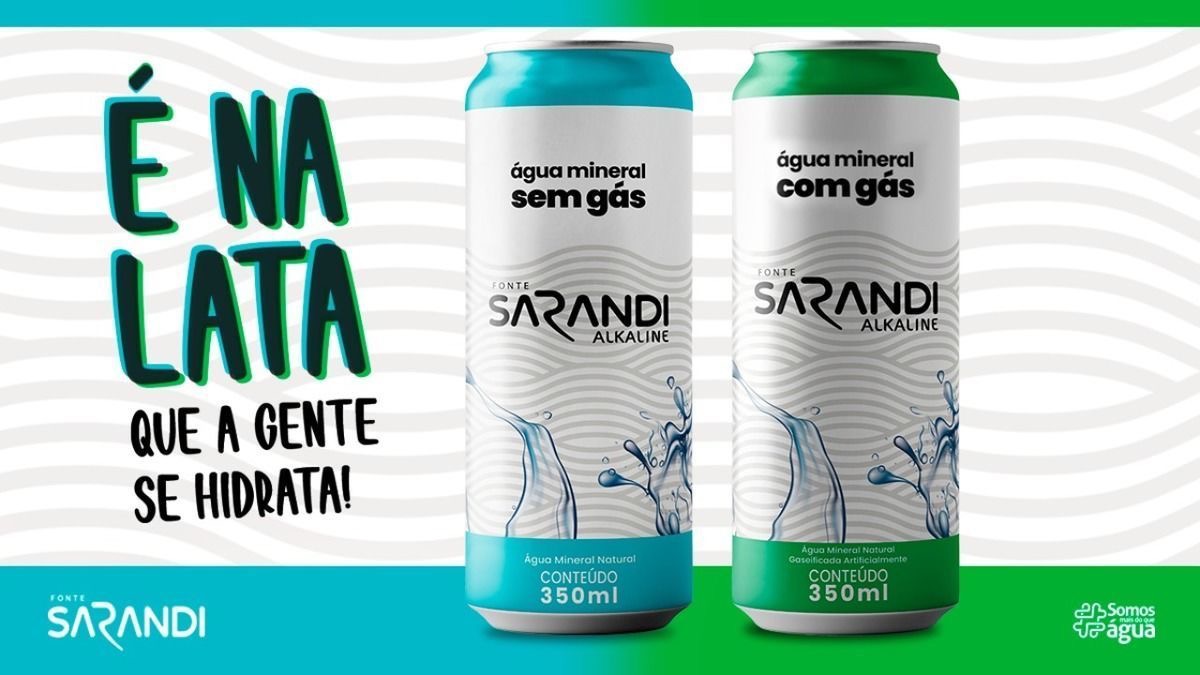 Agência Euro realiza design das latas de água mineral da Sarandi